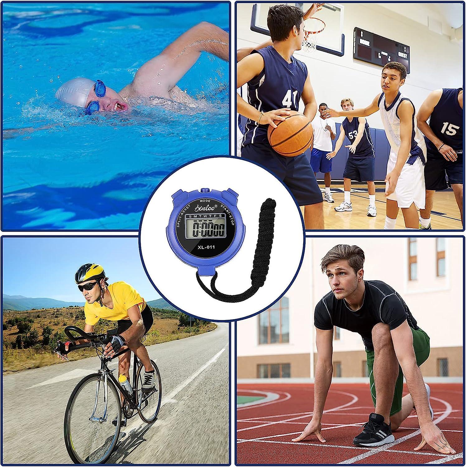 Stopwatch Timer Digital Sports Referee Watch Handheld Stop Watch ABS Interval Training Timer Outdoor Digital Timer