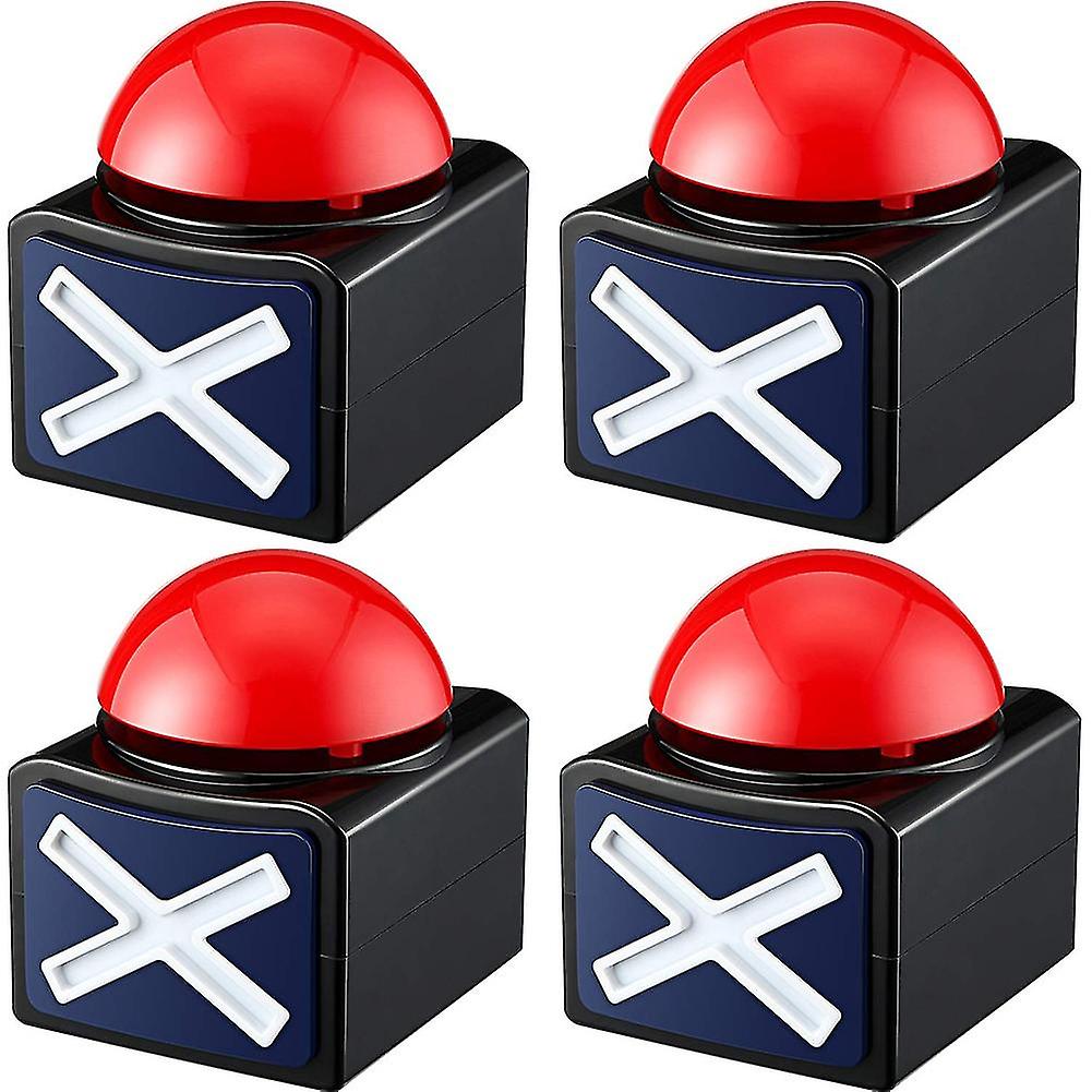 4pcs Game Buzzer, spel Buzzer Alarm Sound Play Button met Light Trivia Quiz Got Talent Buzzer Game