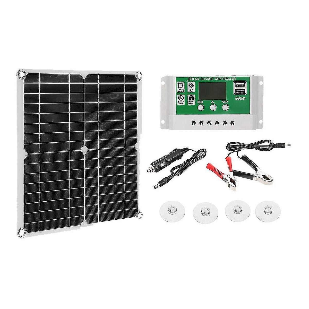 12w Solar Panel Kit 50a 12v Battery Charger With Controller Caravan Boat