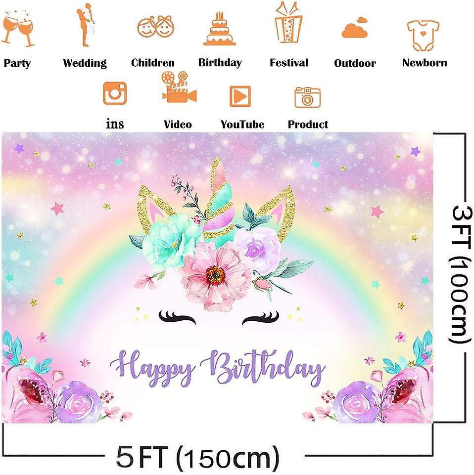 Licorne De Carte D'anniversaire Avec Des Ailes Et Des étoiles D'arc-en