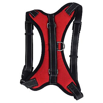 Adjustable Strap Harness Lead Collar Nylon Belt Rope for Pet Dog Cat Red L
