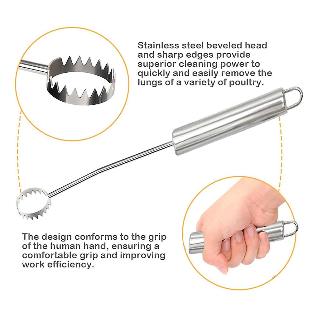 Turkeys Lung Remover with Sharpen Working Head Time-Saving Chicken Lung Cleaning Tool for Ducks Geese