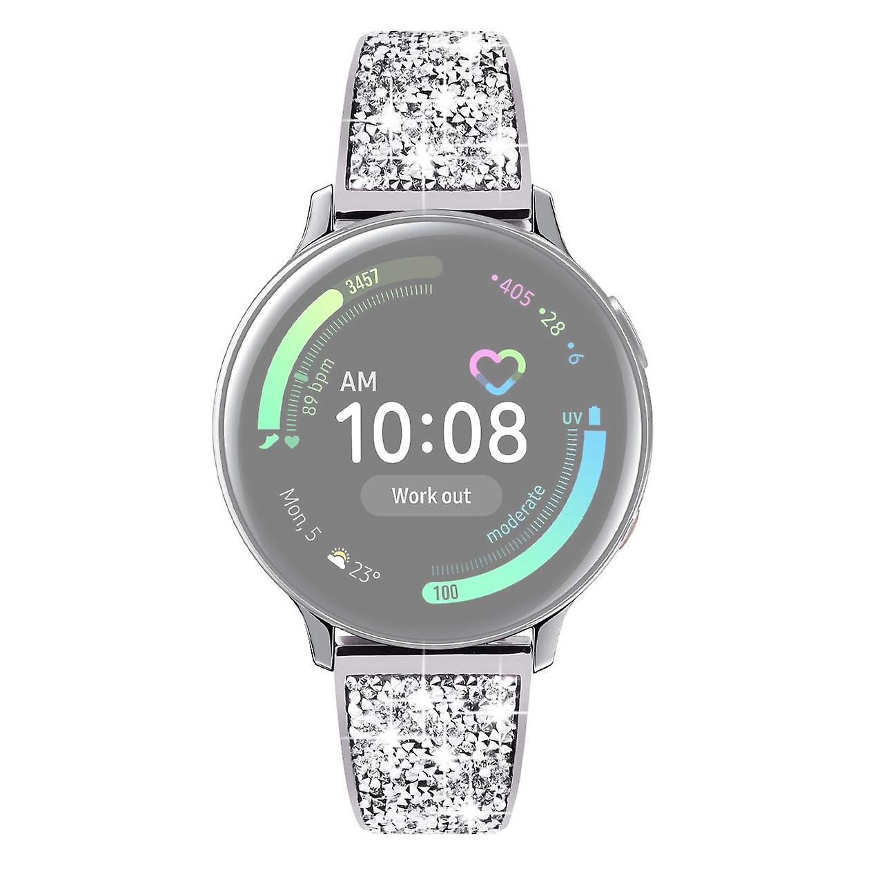 22mm Strap Sparkle Bling Glitter Band for Samsung Galaxy Watch3 45mm/Gear S3 Frontier/Suunto 9 Peak