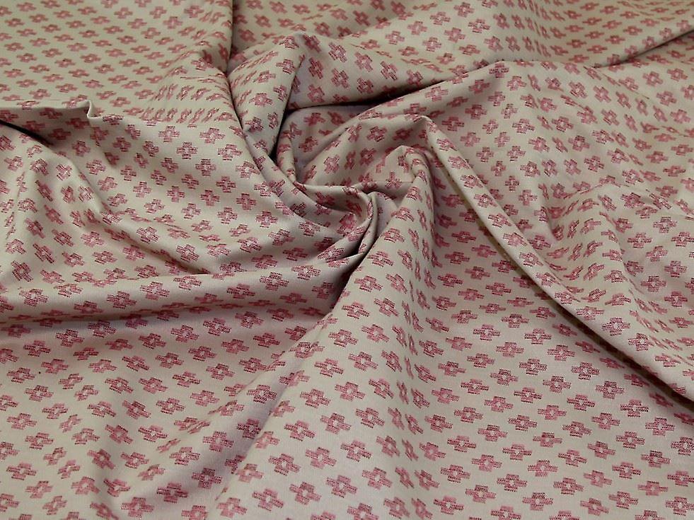 Minerva Woven Jacquard Fabric Pink - per metre