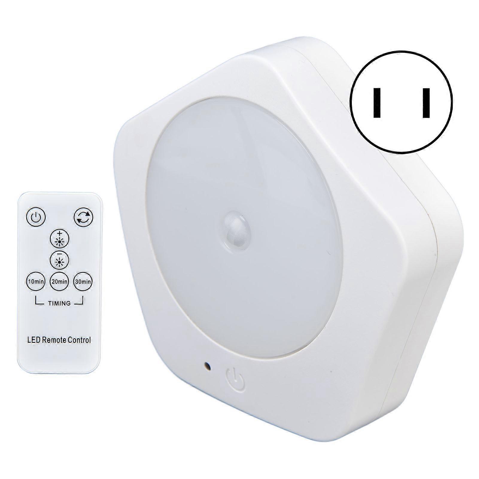 Plug in Night Light Dimmable AC110?220V 0.5W Induction Night Light with Remote Control Timer for Kitchens BedroomUS Plug