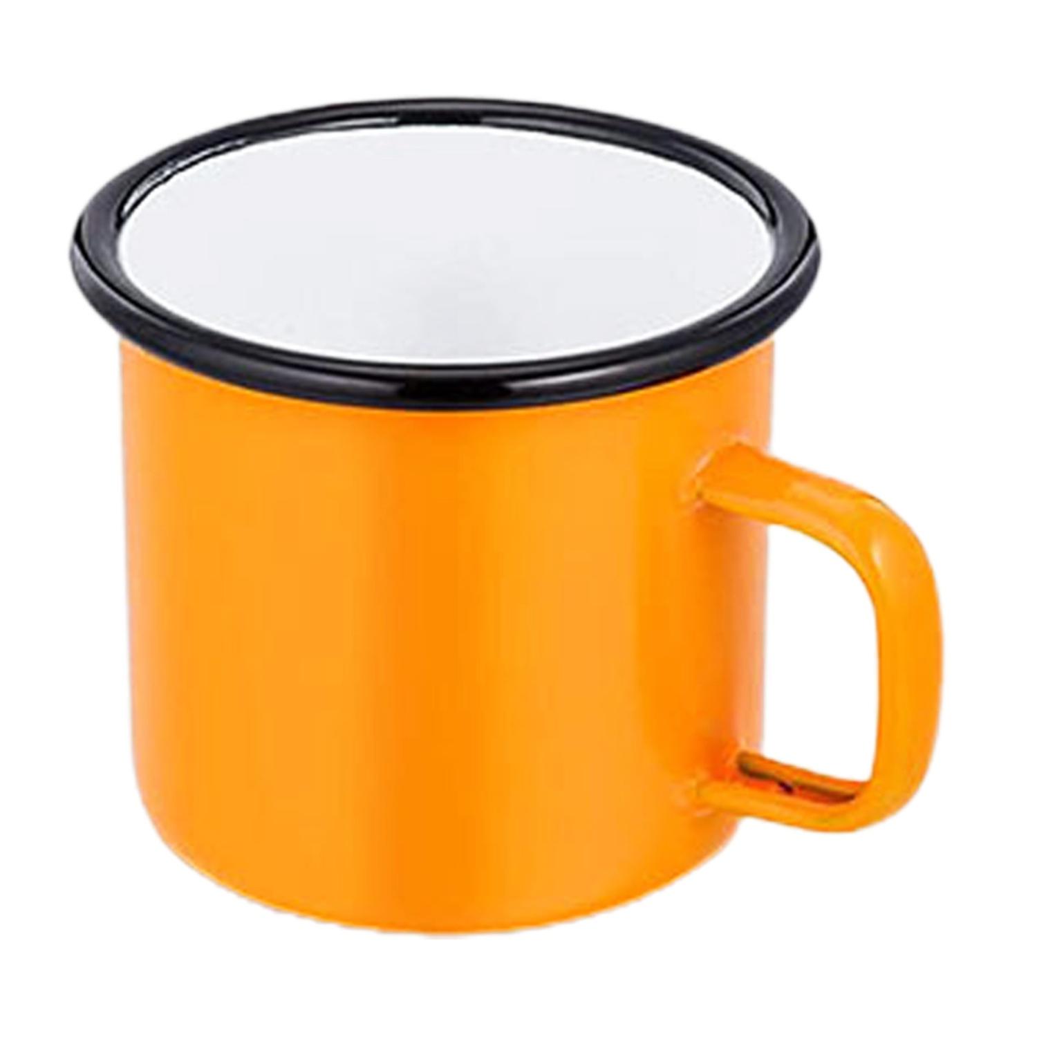 ZHOUBA 350ml Reliable Round Edge Water Mug Metal Stable Anti-rust Milk Cup for Home