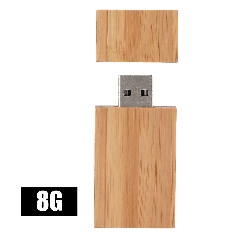 Creative Wooden Block Shape USB 2.0 Flash Drive 8GB