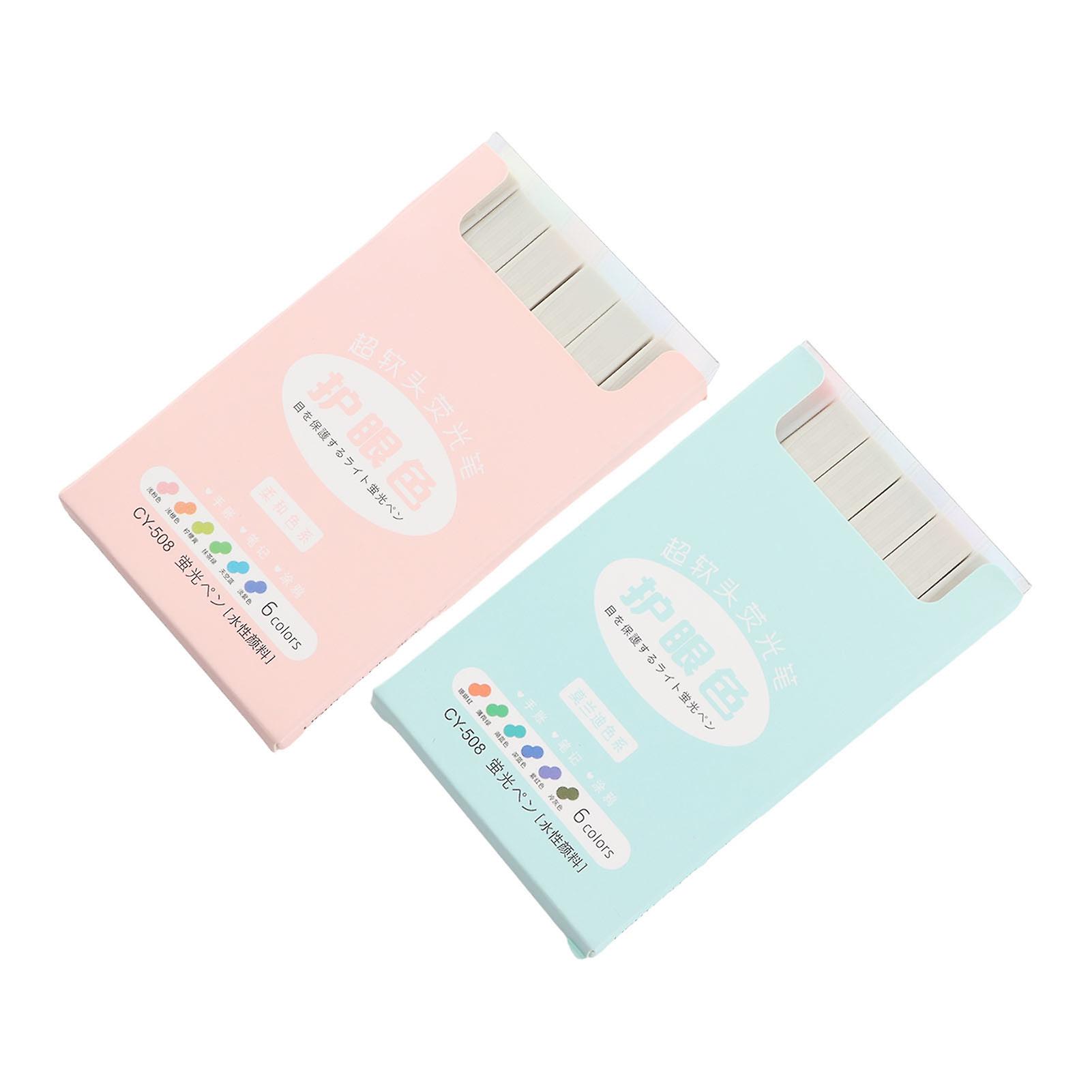 12 Pcs Highlighter Pens Smoother Writing Macaron Colors Portable Marker Pen for Home School Travel DIY Crafts