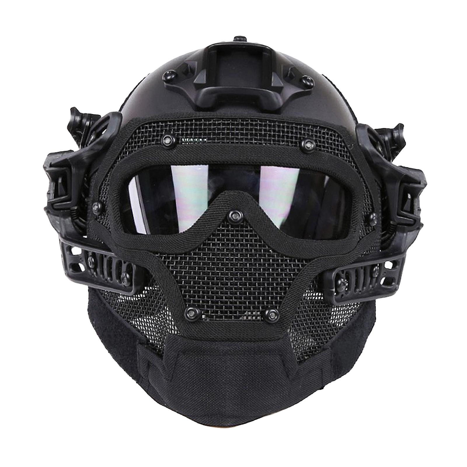Casco Táctico Airsoft Paintball Protect Combat FAST Negro