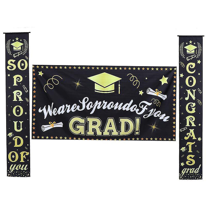 3pcs Graduation Party Banner