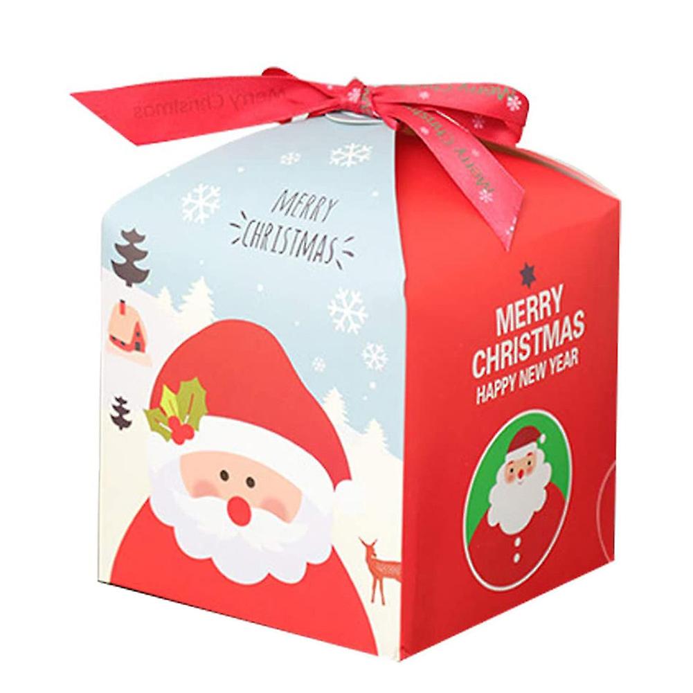 2pcs Christmas Eve Apples Gift Box With Straps Candy Box Christmas Storage Box for Party Favor Gift Cute Styles