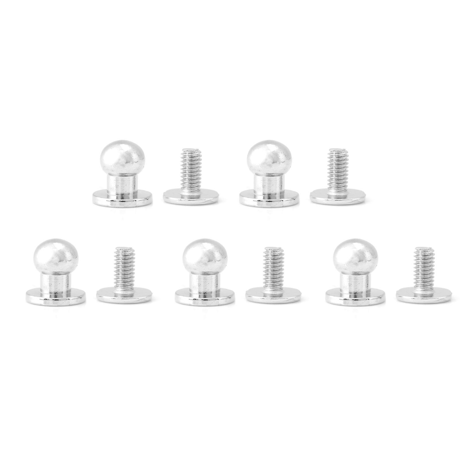 20pcs 8x6mm Silver Round Head Copper Rivet Buttons for Leather