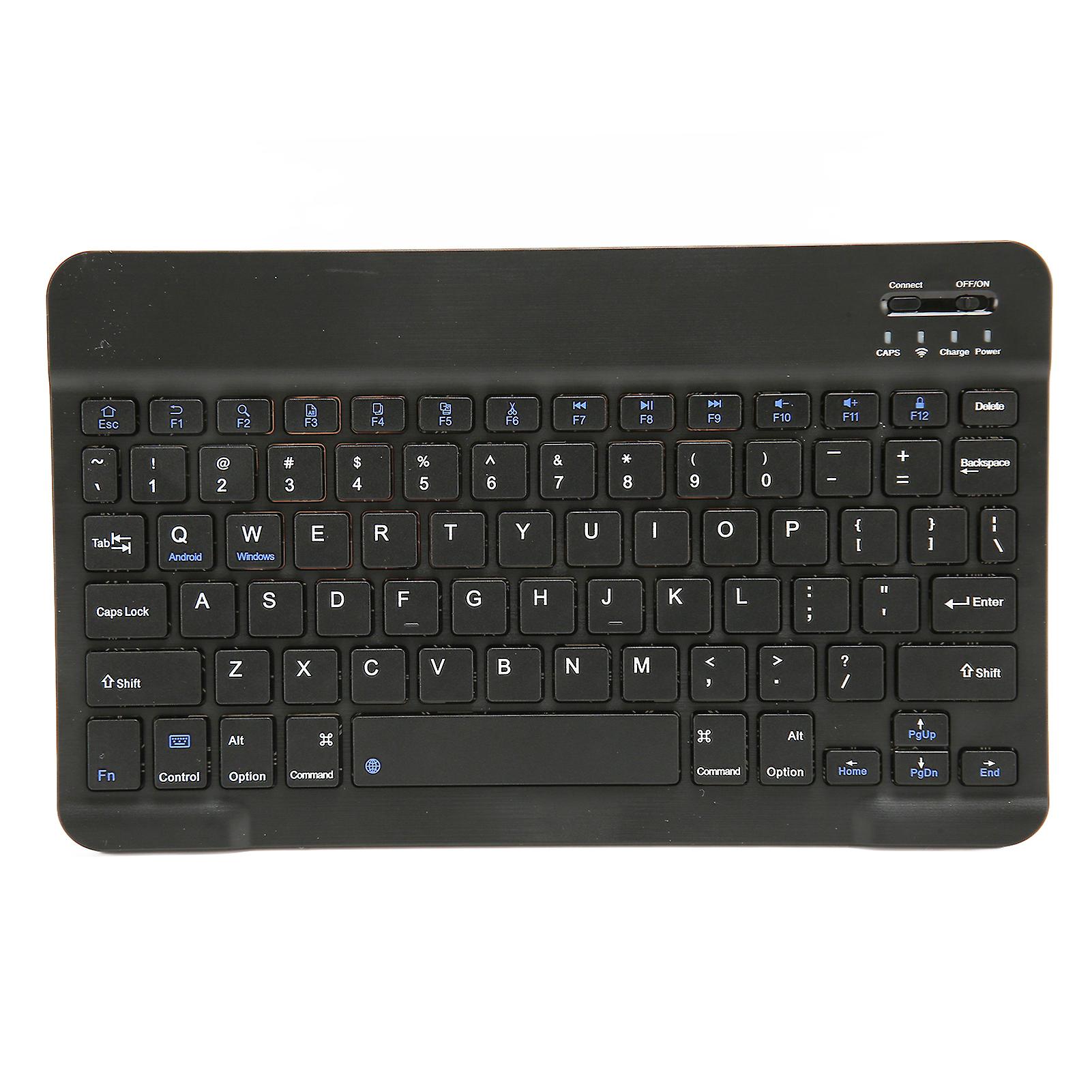 10 Inch Wireless Bluetooth Keyboard for iOS Android Tablets Phones Silent Design Black