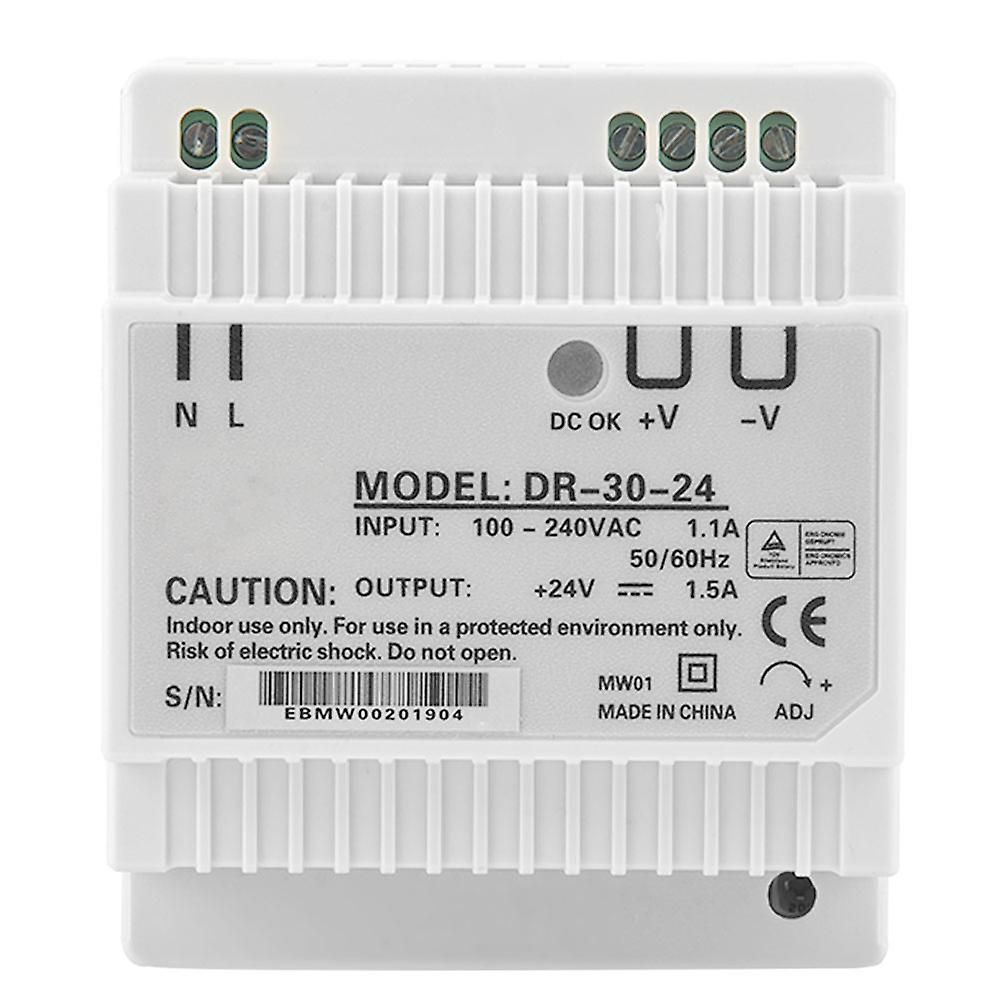 30W 24V Single Output Din Rail Power Supply AC DC Switching Transformer for Industrial Automation and Control Systems