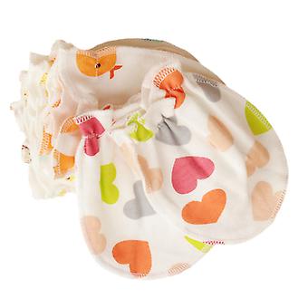 Gants Anti-Rayures Bébé Telooco - 8 Paires Coton - 0-6 Mois - Moufles Nouveau-Né