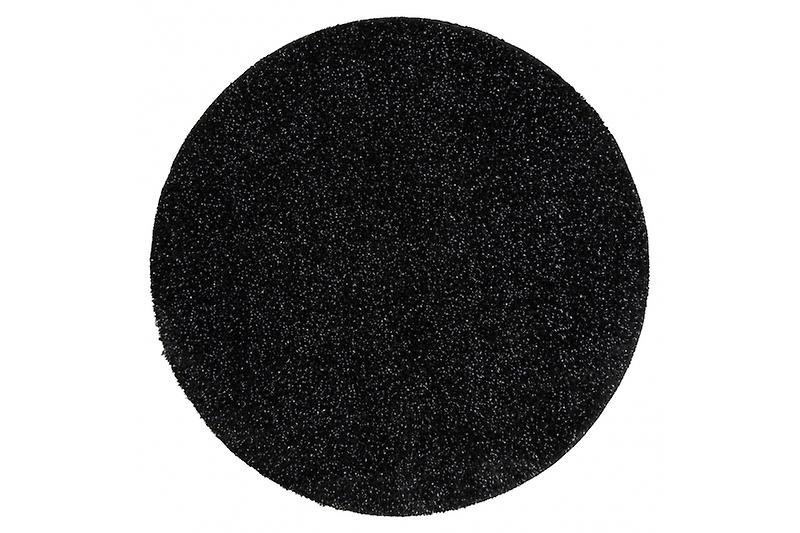 Bathroom rug SYNERGY circle, glamour, non-slip, soft - lurex black