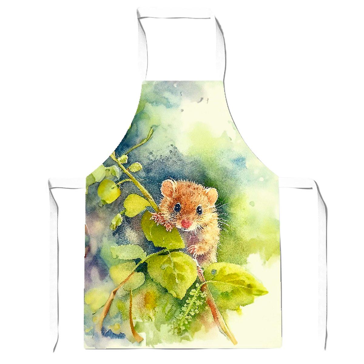 Dormouse Watercolour Apron