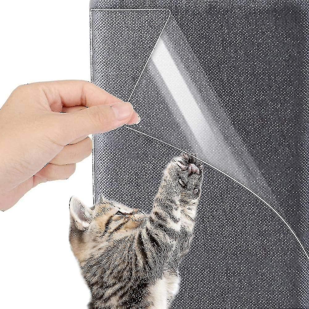 Self-adhesive pet paw protectors, set of 8 clear scratch-resistant sofa covers (15x47 cm, 30x45 cm)
