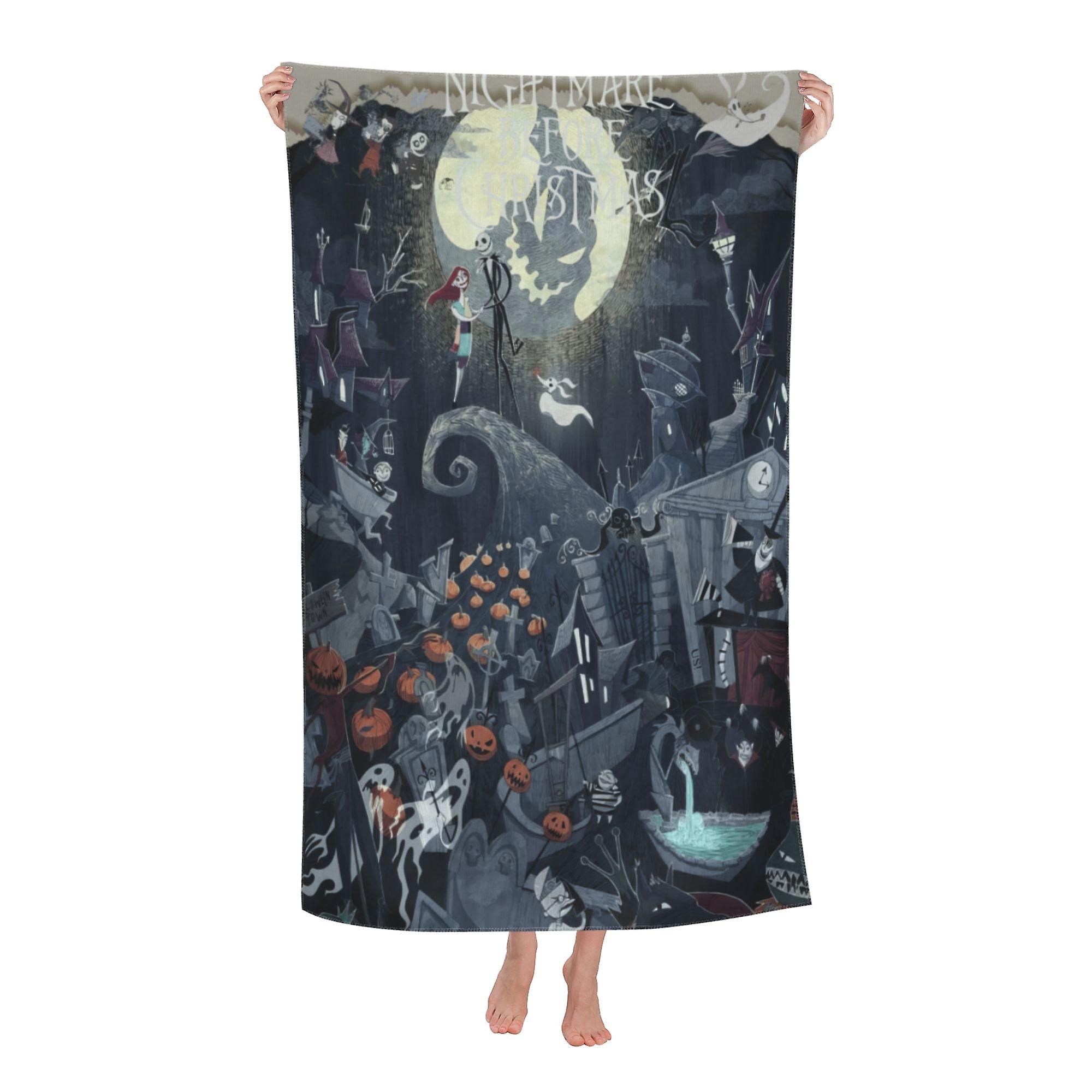 The Nightmare Before Christmas Beach Towel, Large Microfiber Bath Towel