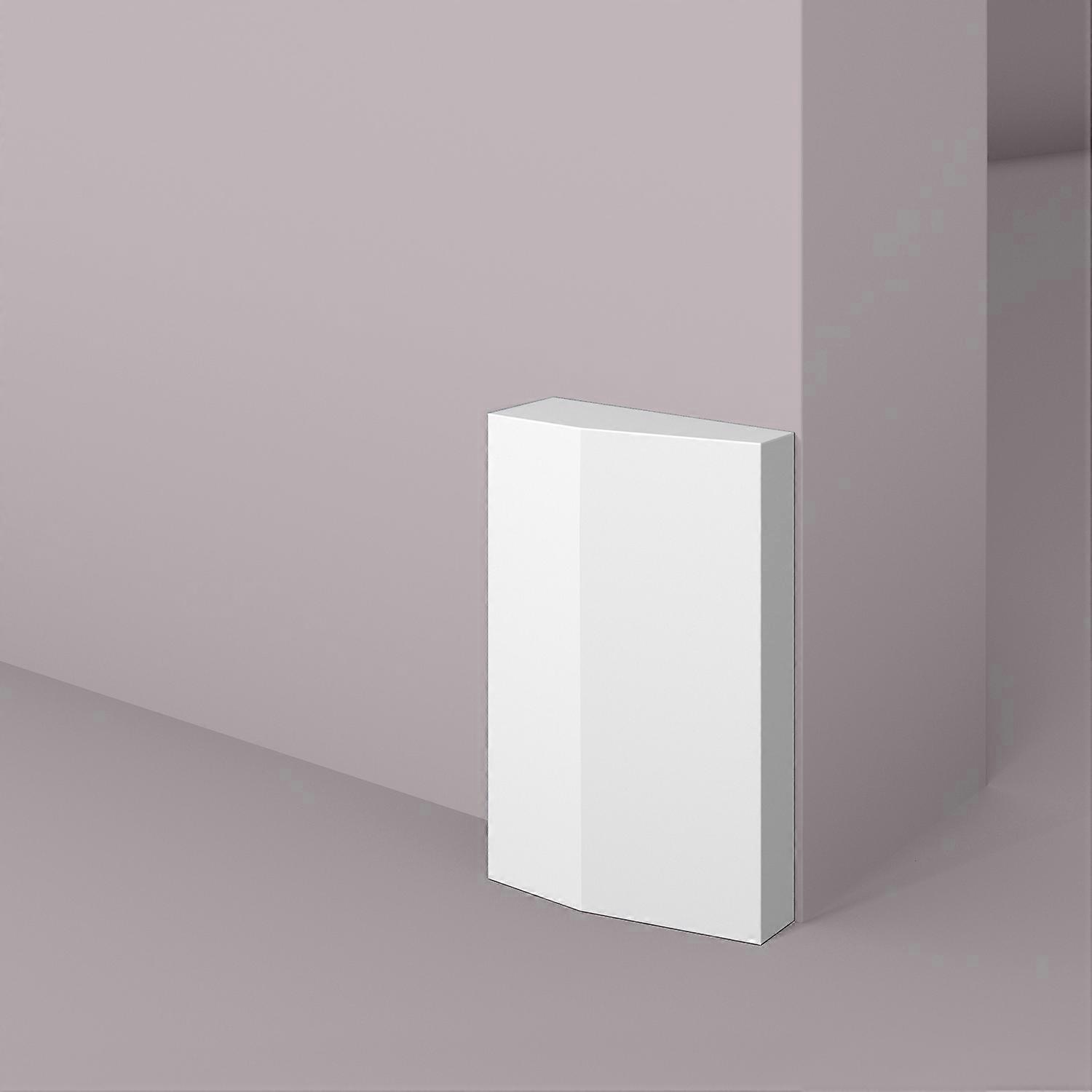NMC 1 x Skirting set WB2 WALLSTYL 16,2 cm x 3,5 cm x 10 cm white Extruded polystyrene (HDPS) pre-primed lightweight, dimensionally stable, shockproof