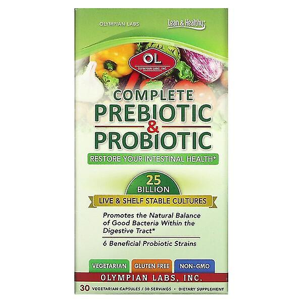 Olympian Labs Inc., Complete Prebiotic & Probiotic, 30 Vegetarian Capsules