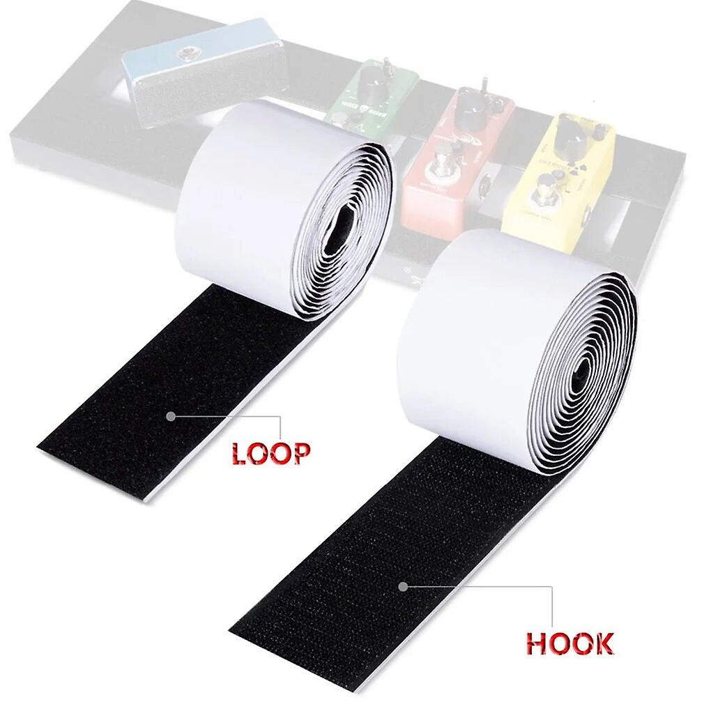 Elektrisk guitar effekter pedalbræt montering tape hook loop grip roll instrument forsyninger 5cm 2m