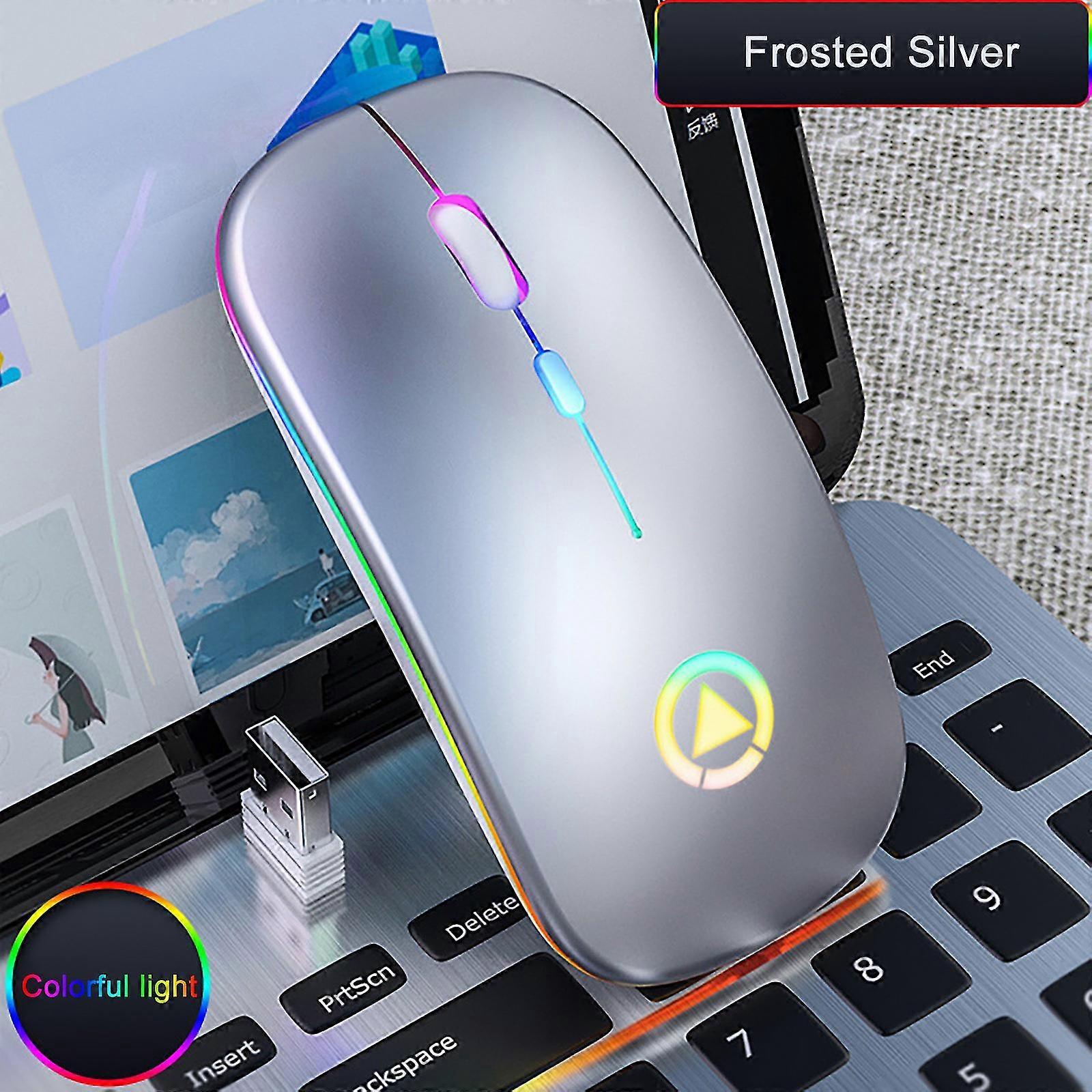 2.4ghz Wireless Optical Mouse Mice Usb Rechargeable Led Mute Mouse For Pc Laptop