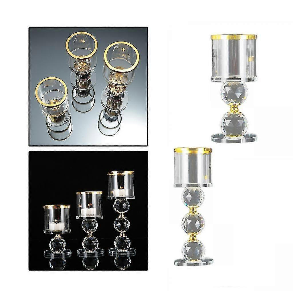 hg 2x Candle  Desktop Candlestick Pillar For Decor Ornament