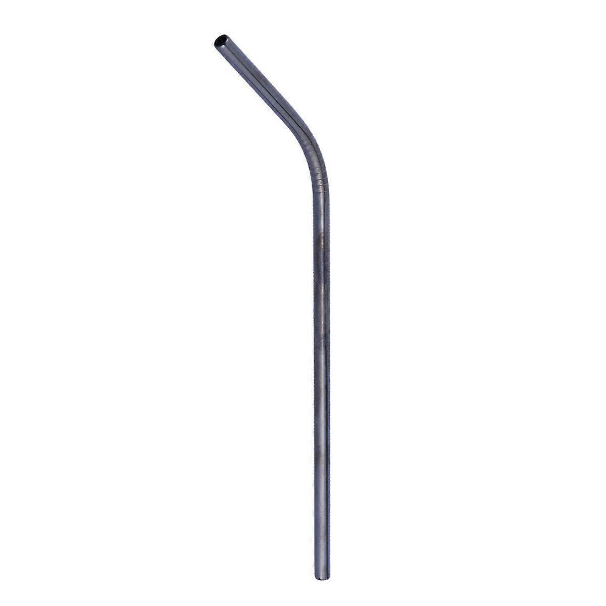 1 paille incurvée réutilisable en acier inoxydable 215 x 6 mm pour gobelets (noir)