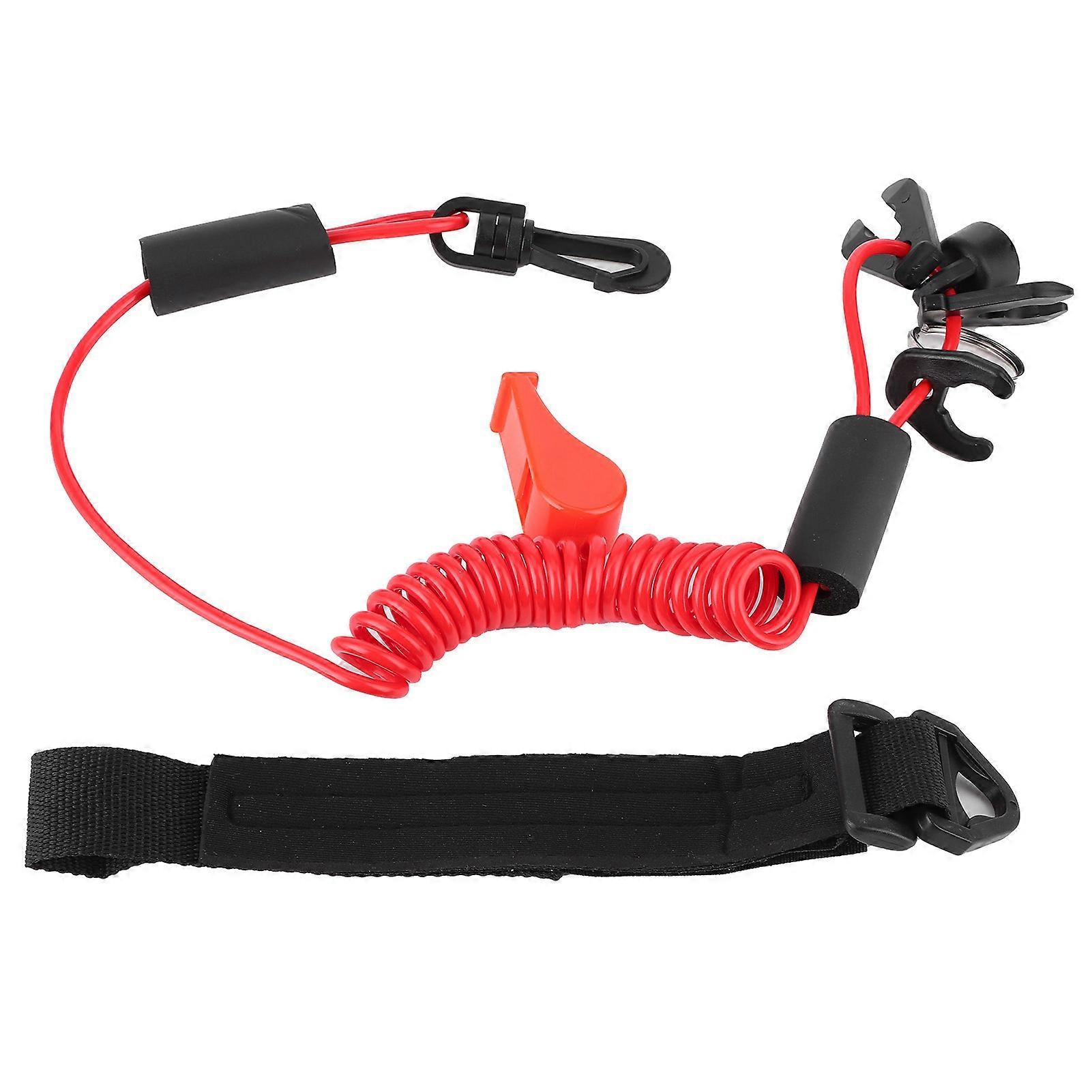Outboard Engine Motor Kill Stop Switch with Safety Tether Lanyard Universal Fit for Yamaha E2U111