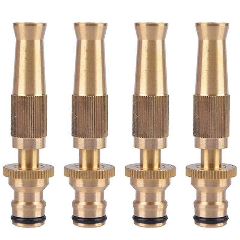 4 Pcs Spray Nozzle Brass Adjustable Copper Straight Connector Spray Nozzle for Home Park Garden Windows in Yard