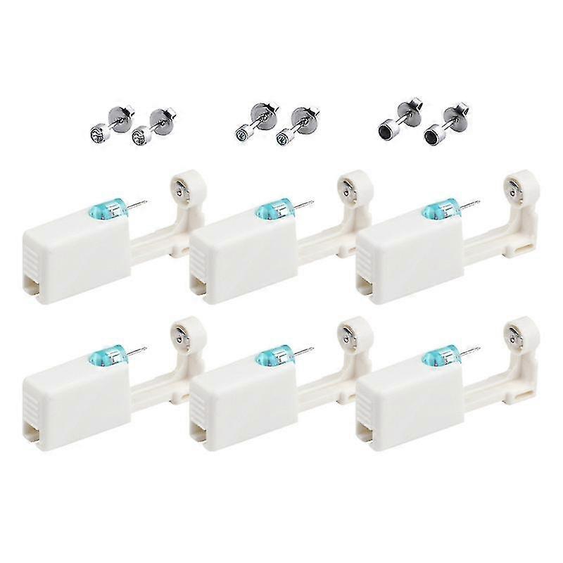 6 Sets Disposable Ear Piercing Tool Painless Ear Pierced Tools Ear Hole Piercers