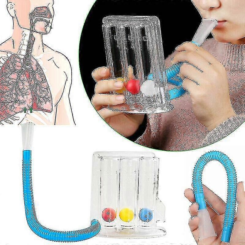 Deep Breathing Lung Exerciser Tri-ball Meter Spirometer Trainer Veilige Ademhaling
