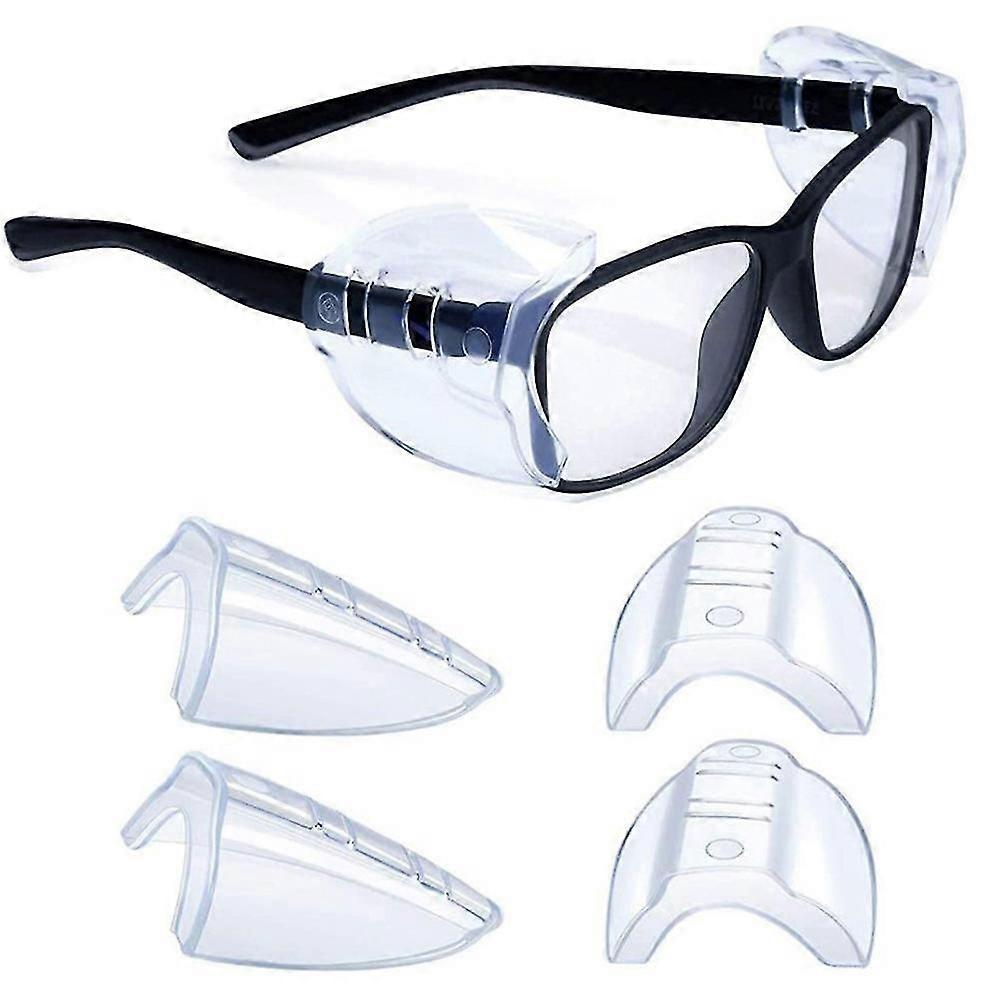Universal Durable Clear Side Shield Protections For Eyeglasses Safety Glasses