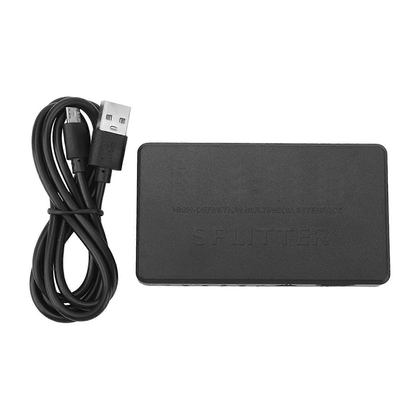 Video Splitter 1 In 4 Out 4K 1080P Supported Plug and Play Anti Interference HD Splitter for Desktop Computer