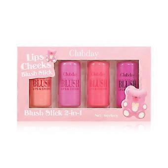 Fruit Jelly Color Tone Cool 0.18oz  Transparent Lips And Cheek Stains  Constructable Watercolor Paint Finish 4PCS