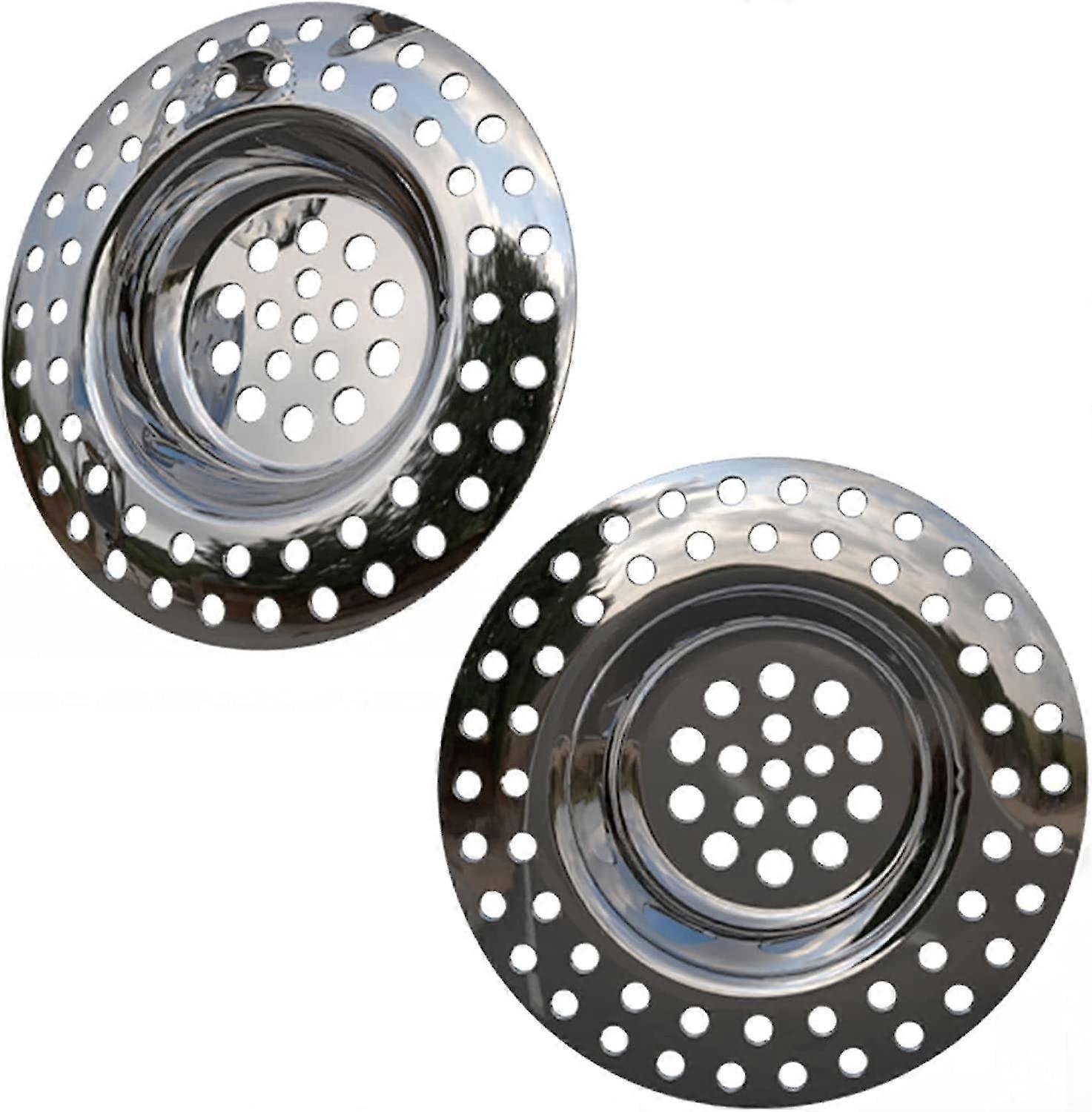 Set of 2 Stainless Steel Drain Strainer with Strainer and Sink Strainer 14g