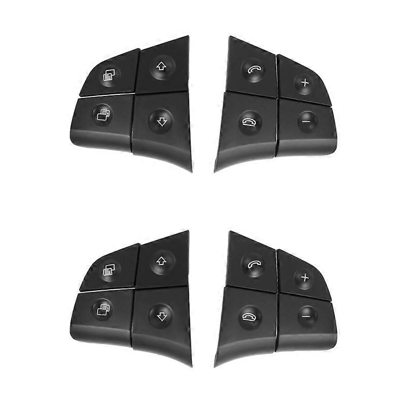 2X Car Multifunction Audio Steering Wheel Button for Mercedes-Benz W164 GL ML 2006-2009 Black