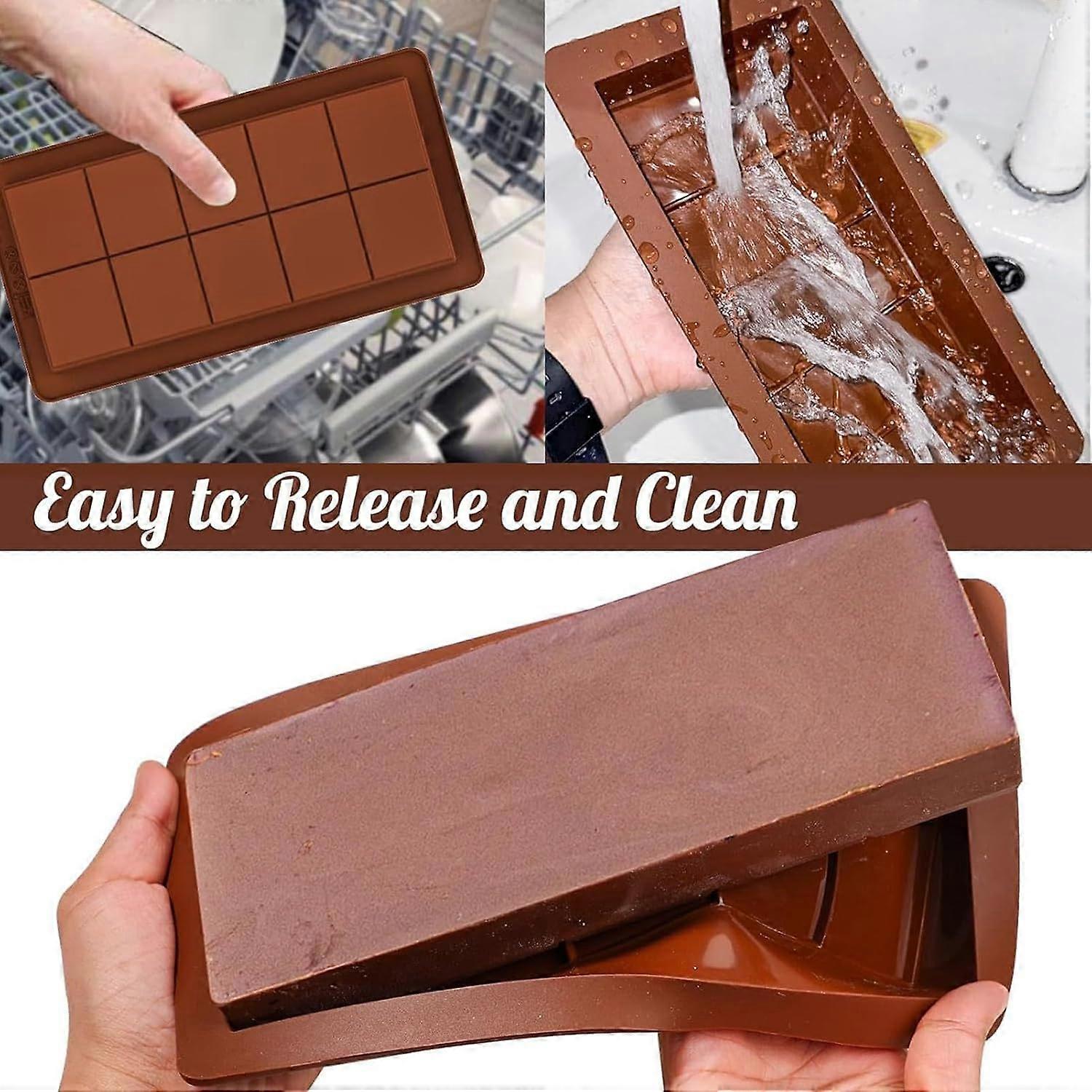 Moule En Silicone Holographique Pour Barres De Chocolat - Effet Arc-en-ciel - Silicone Alimentaire - Démoulage Facile - Pour Chocolat, Cire, Bonbons