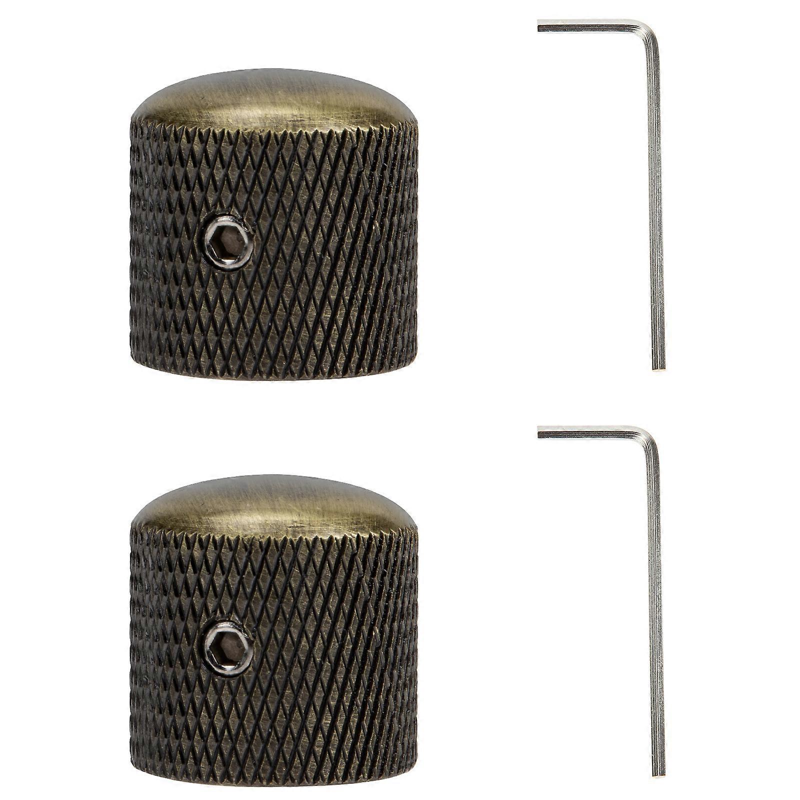 2 Sets Instrument Accessories Guitar Knob Wrench Metal Made Volume Knobs
