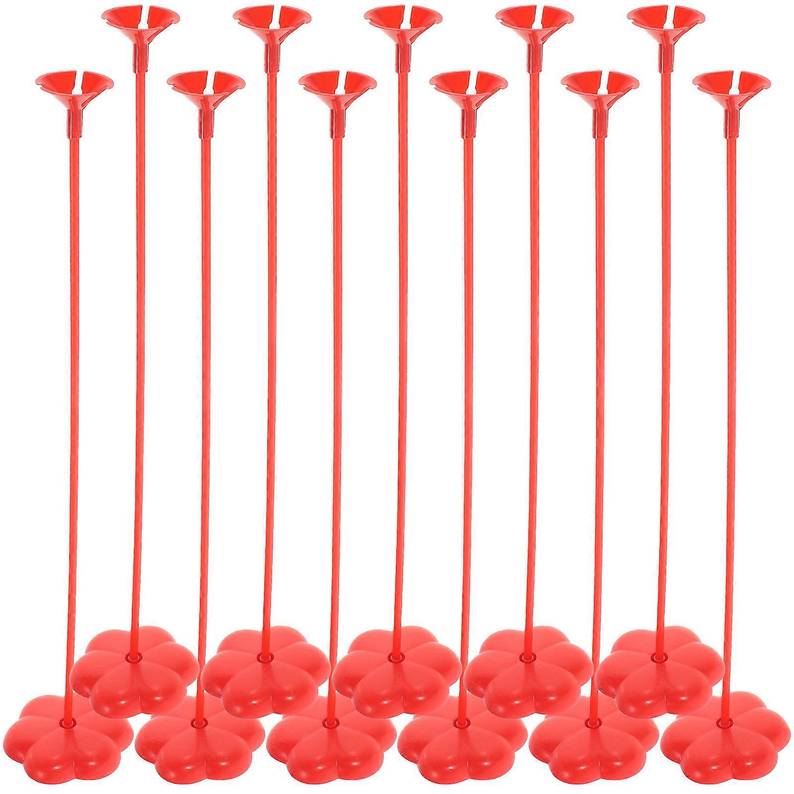 50pcs Balloon Support Stick Reusable Balloon Sticks Party Balloon Sticks with Base