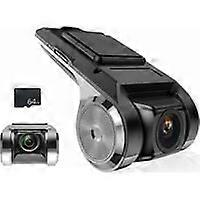 Auto-Dashcam Mini fr Android-Autoradio, USB-DashCam mit 170-Weitwinkel-Autokamera-Nachtsicht, DVR-Recorder-Untersttzung G-Sensor, ADAS, Loop-Aufnahme 