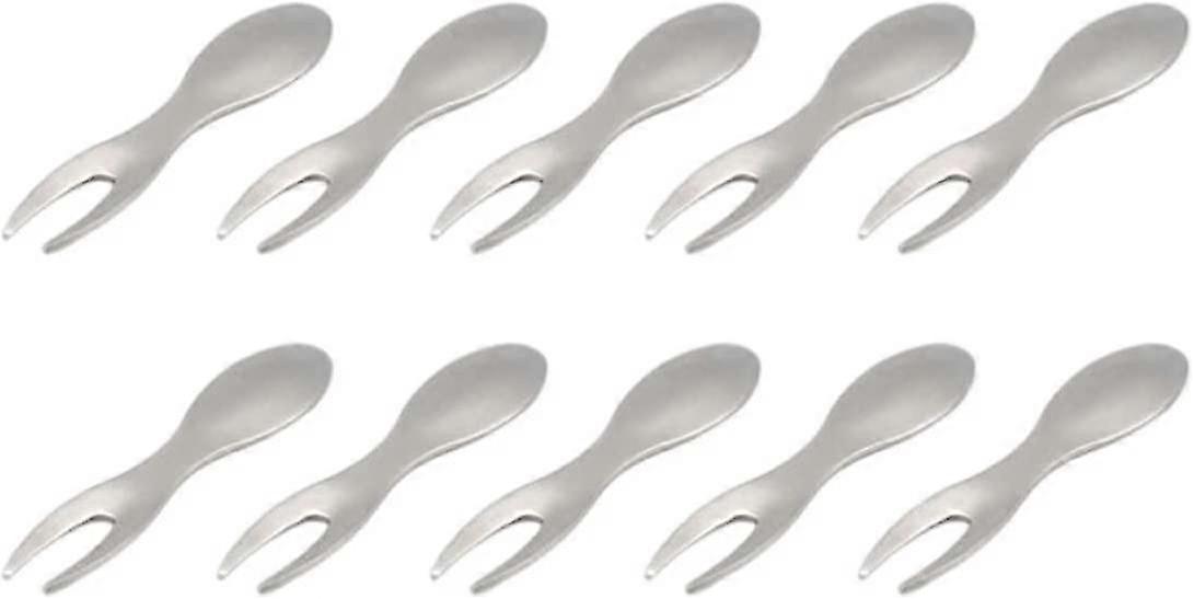 Corn Cob Forks,corn Holders Stainless Steel Bbq Grill Corn On Cob Skewers Picnic Fruit Forks Sticks 10pcs Barbecue Forks Silver) (10pc)