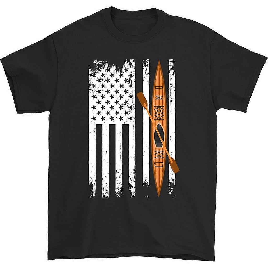 American Flag Kayak T-paita