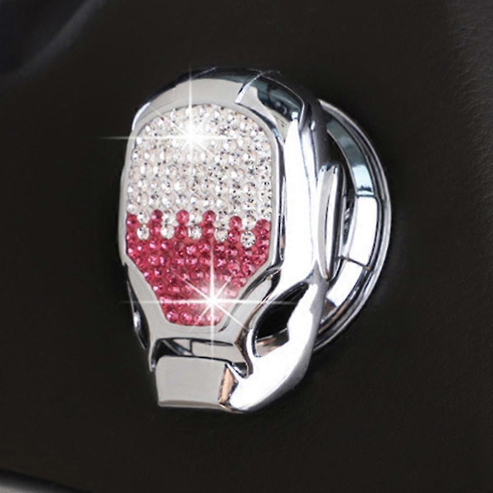 Car One-button Start Diamond Ignition Switch Button Decor Ring 1