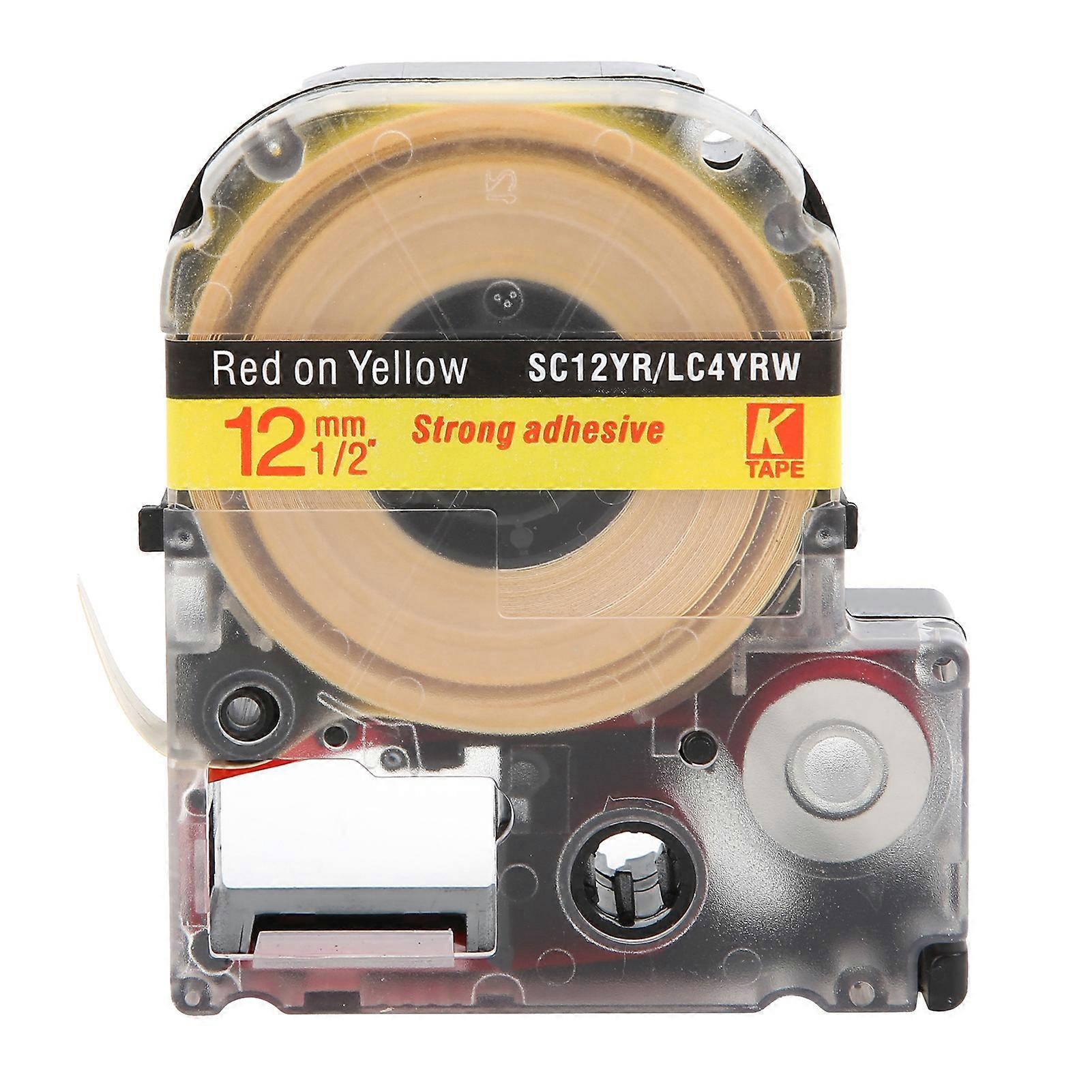 Labeling Tape Corrosion Wear Resistance 12mm Anti Corrosion Label Making for KING JIM Printer