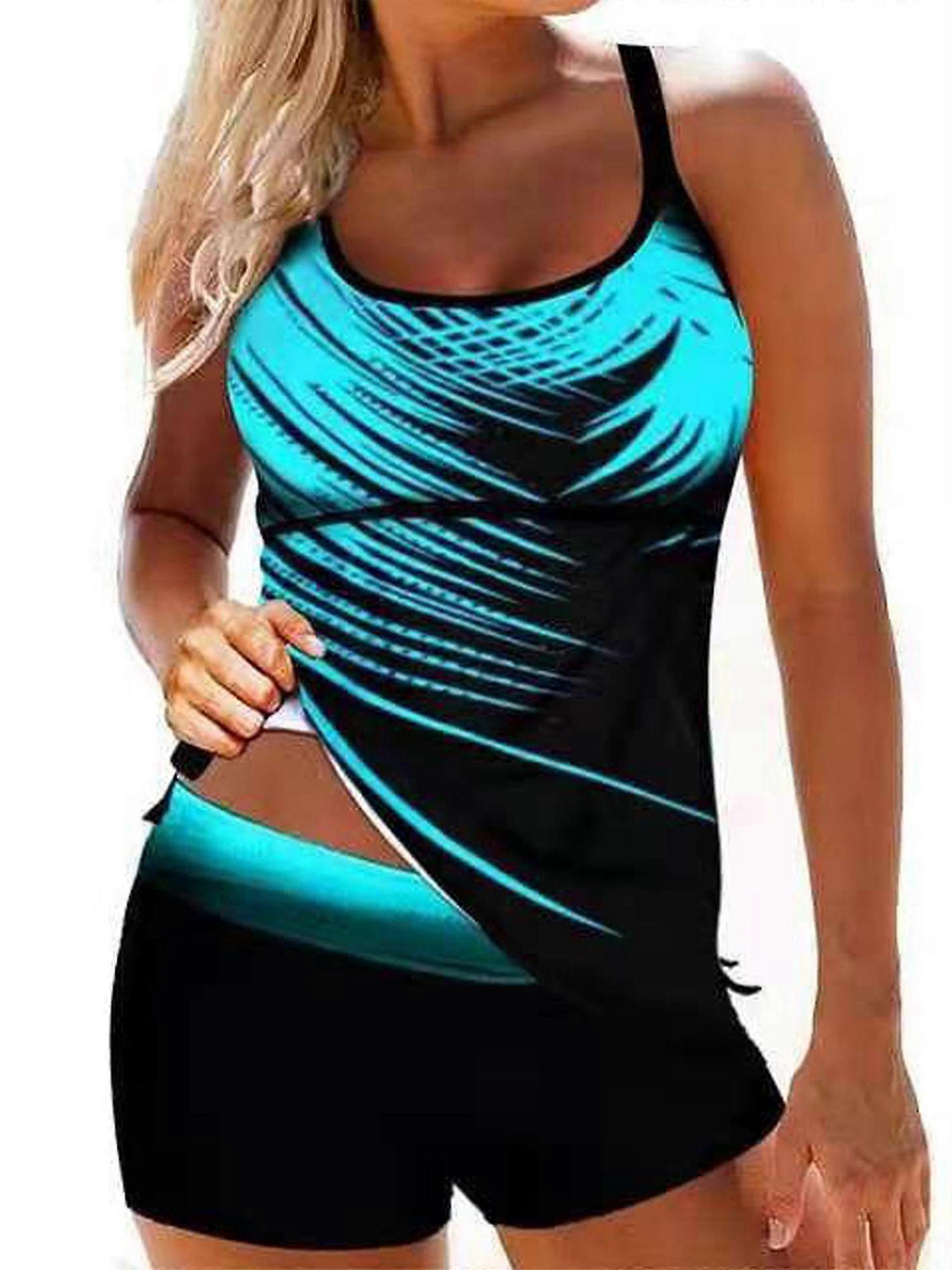 Damen Riemen Bademode Tankini Bademode 2pcs Set