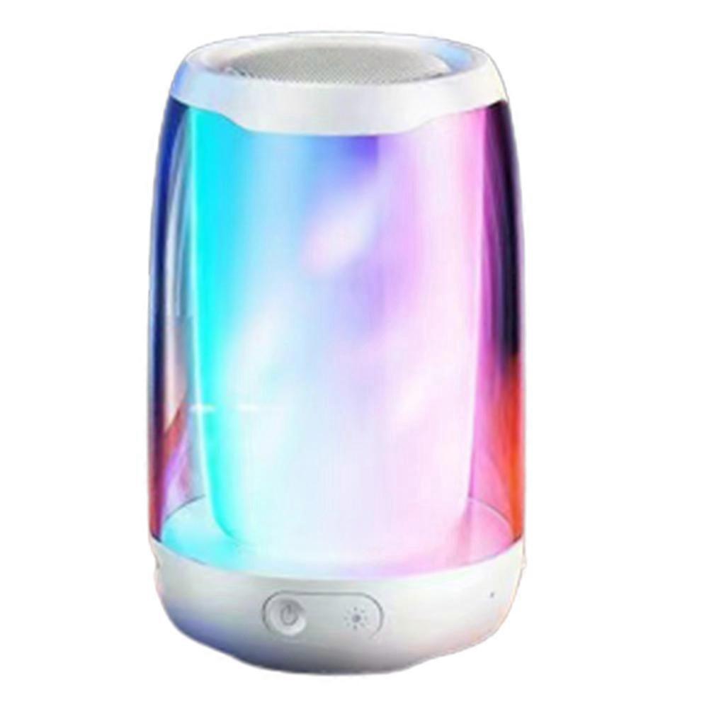 Transparent Case Wireless Spaeker with Color Light Smart Portable Stereo Sound Box for Travel Camping