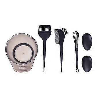 1 Set Of Hair Styling Tools Hair Oil Treatment Kit Bowl Comb Brush Mixer Ear Protector Hairdressing Supplies (random Brush Fur Color)