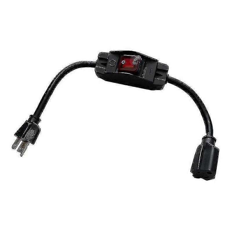 Compatible With3 Prong Extension Cord With Waterproof Switch, 1.5ft, 1 Pack Us Plug